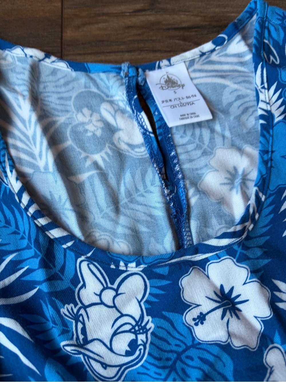 Blue Floral Disney-Print Sleeveless Dress - Picture 2 of 6
